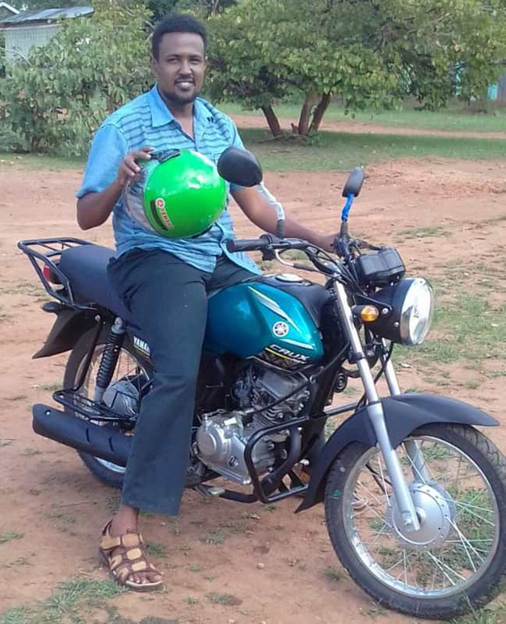 Somali man on motorcycle