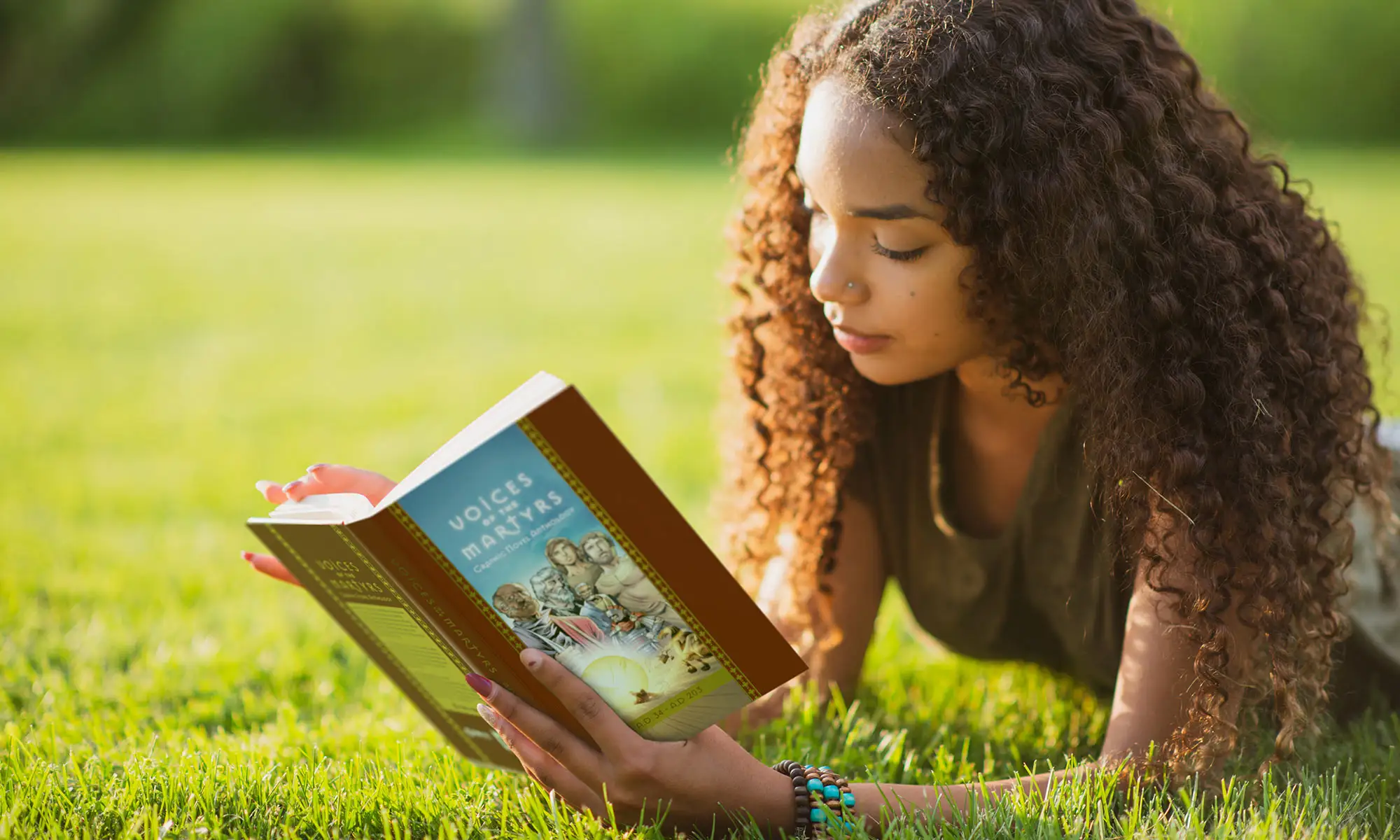Girl reading graphic novel