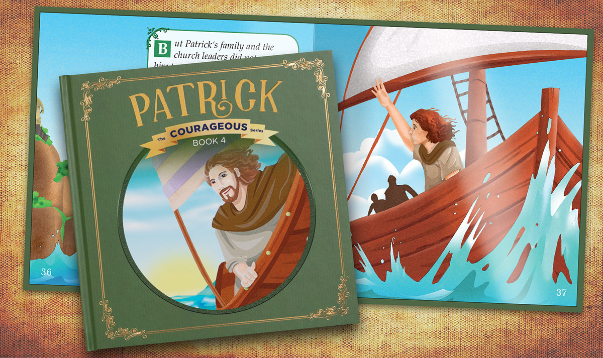 Patrick book cover and inside detail