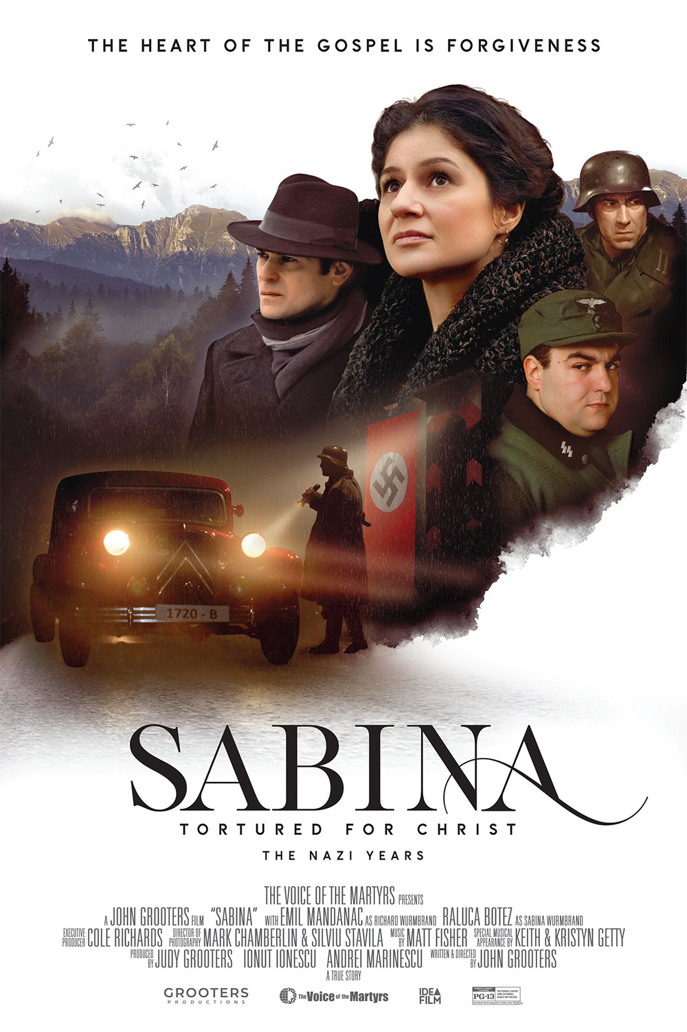 Movie poster showing faces from Sabina the movie