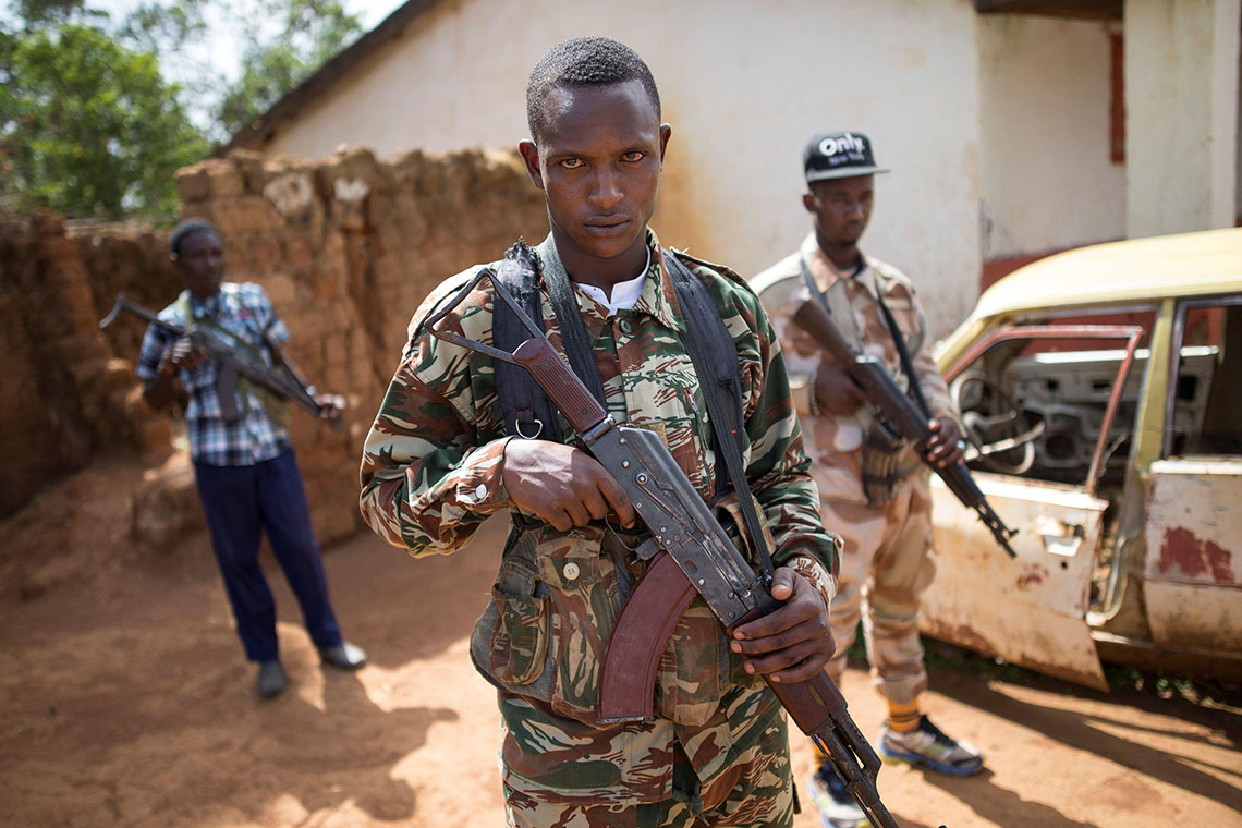 Muslim militants in 2013.