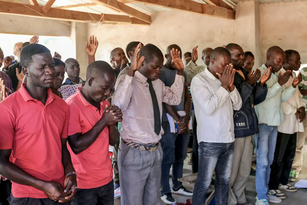 Group of people praying
