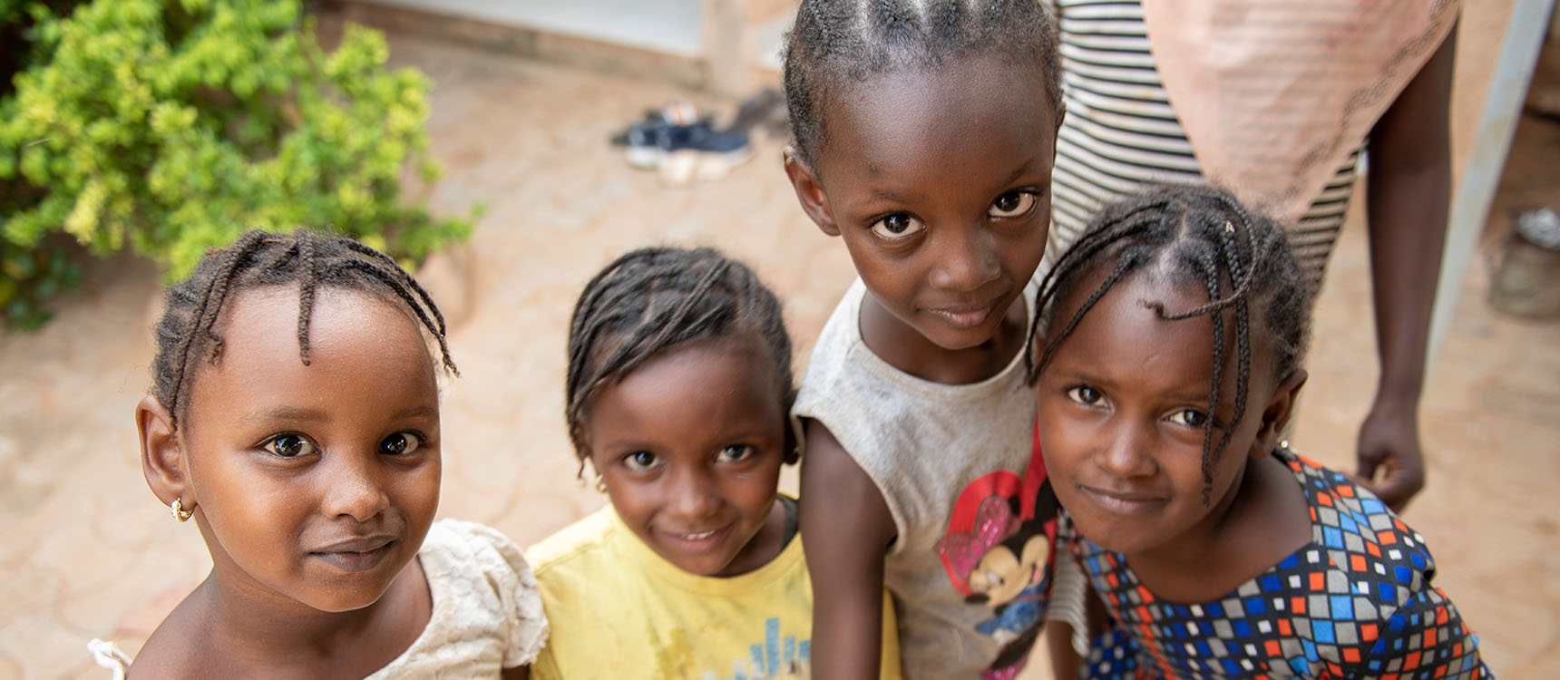 Group of small children smiling