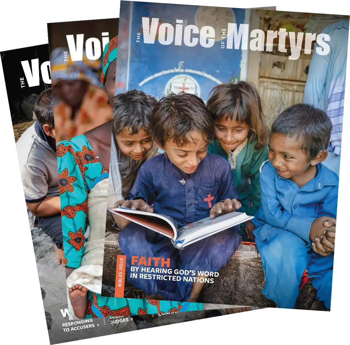 Three covers of VOM magazine