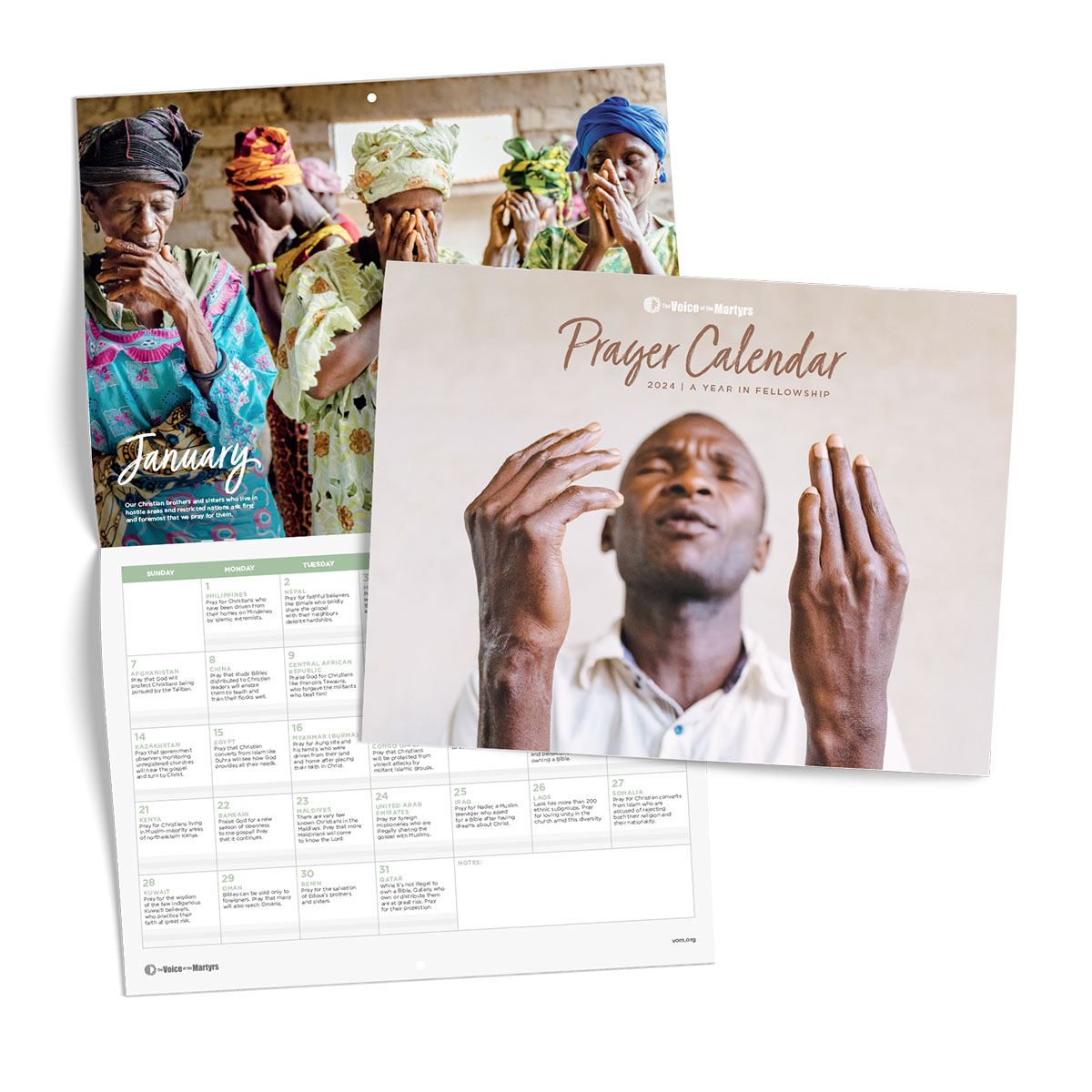 Request your free 2024 Prayer Calendar The Voice of the Martyrs