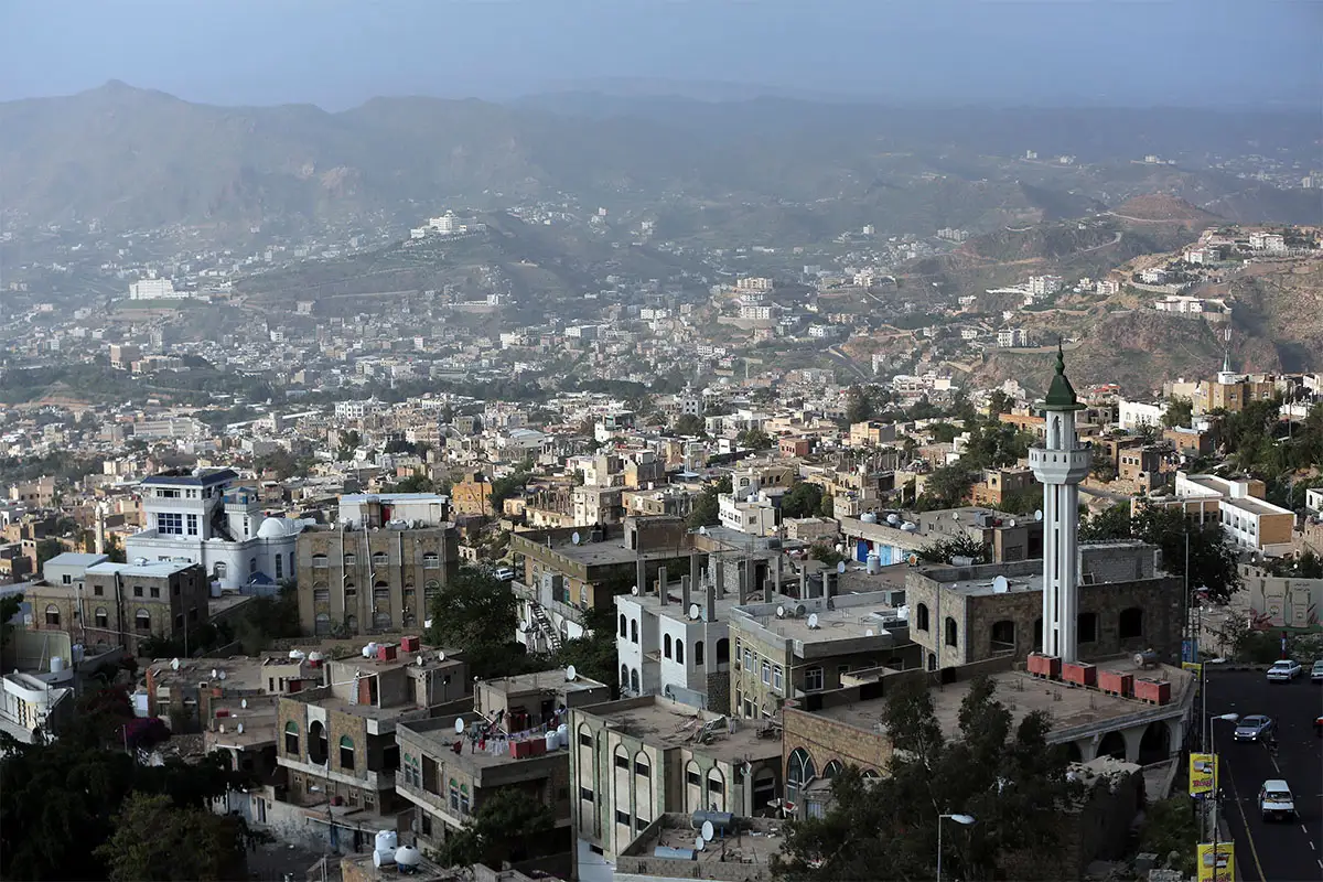 Aerial view of city