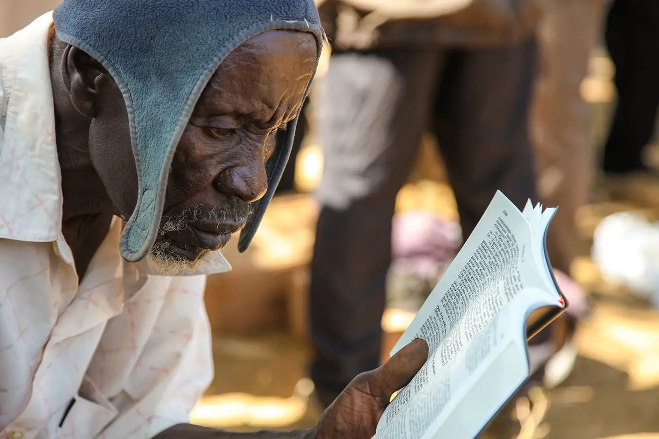 Man reading Bible