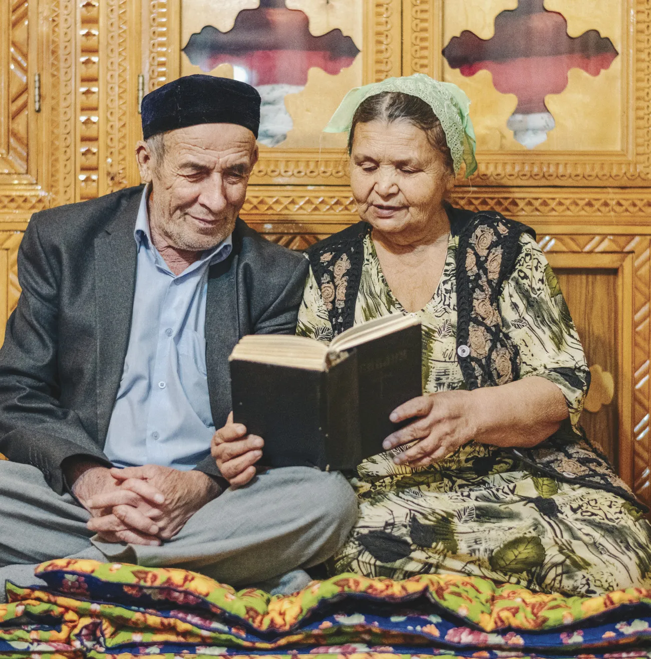 Couple reading Bible