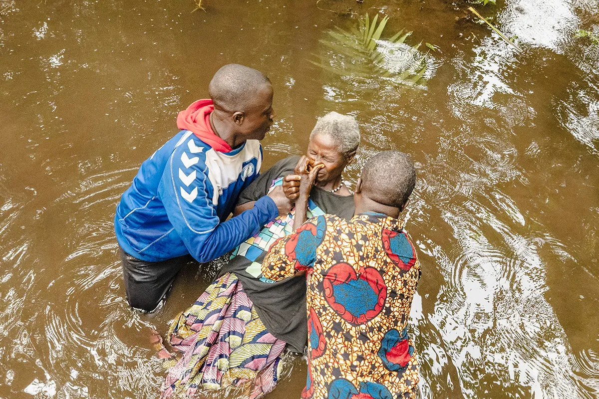 Baptism in river
