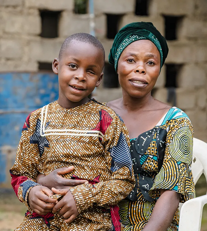 Brigitte and her son Patrick suffered severe injuries when terrorists bombed their church.