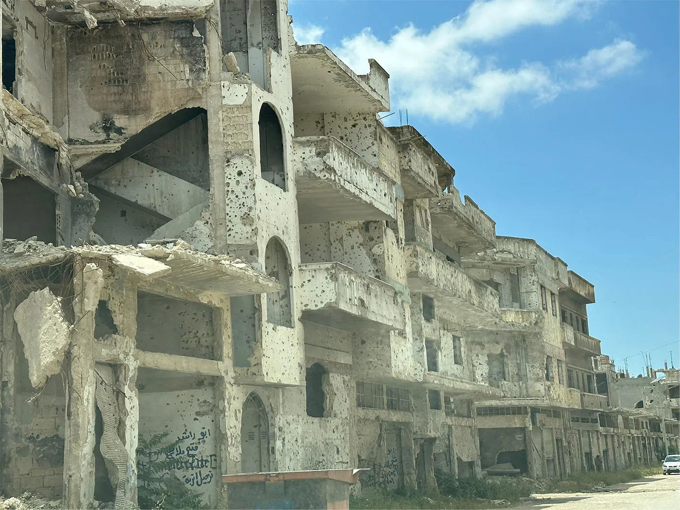 Bombed out building