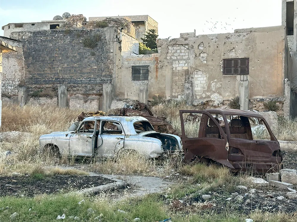 Husks of rusting cars