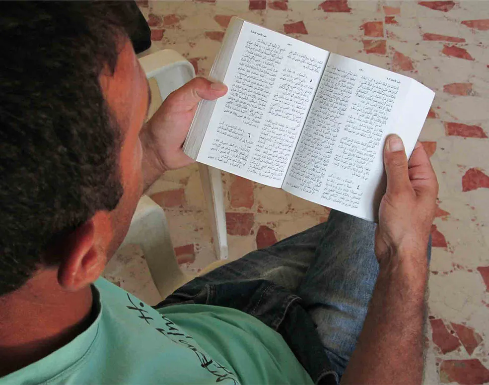 Man reading Bible