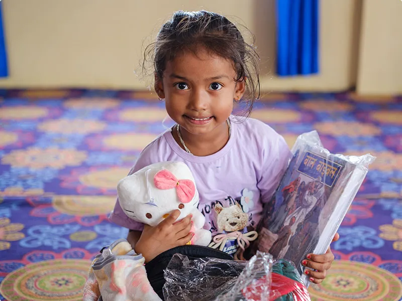 Girl holding Bible