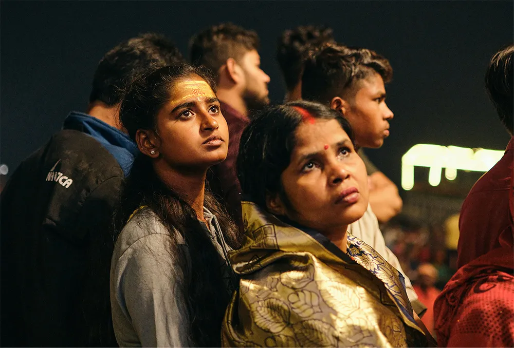 Photo of a family receiving aid