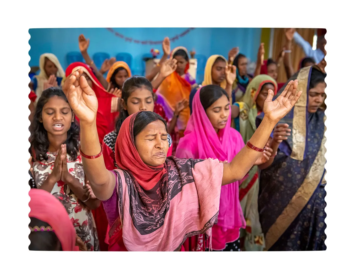 Group of people praying
