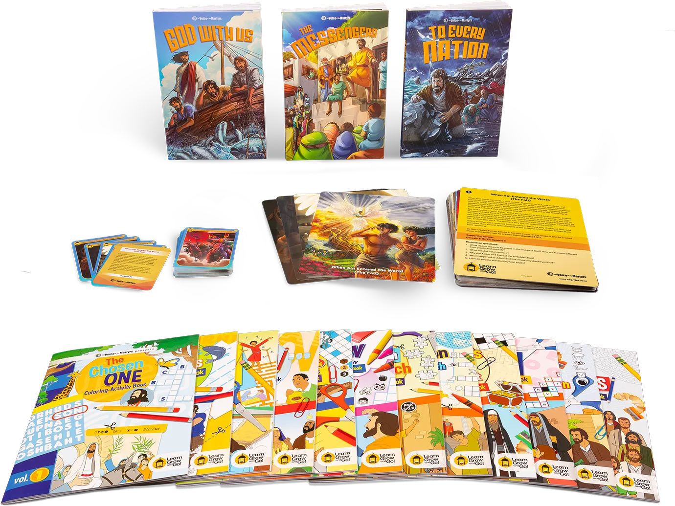 Learn Grow Go Kit laid out to show all the elements