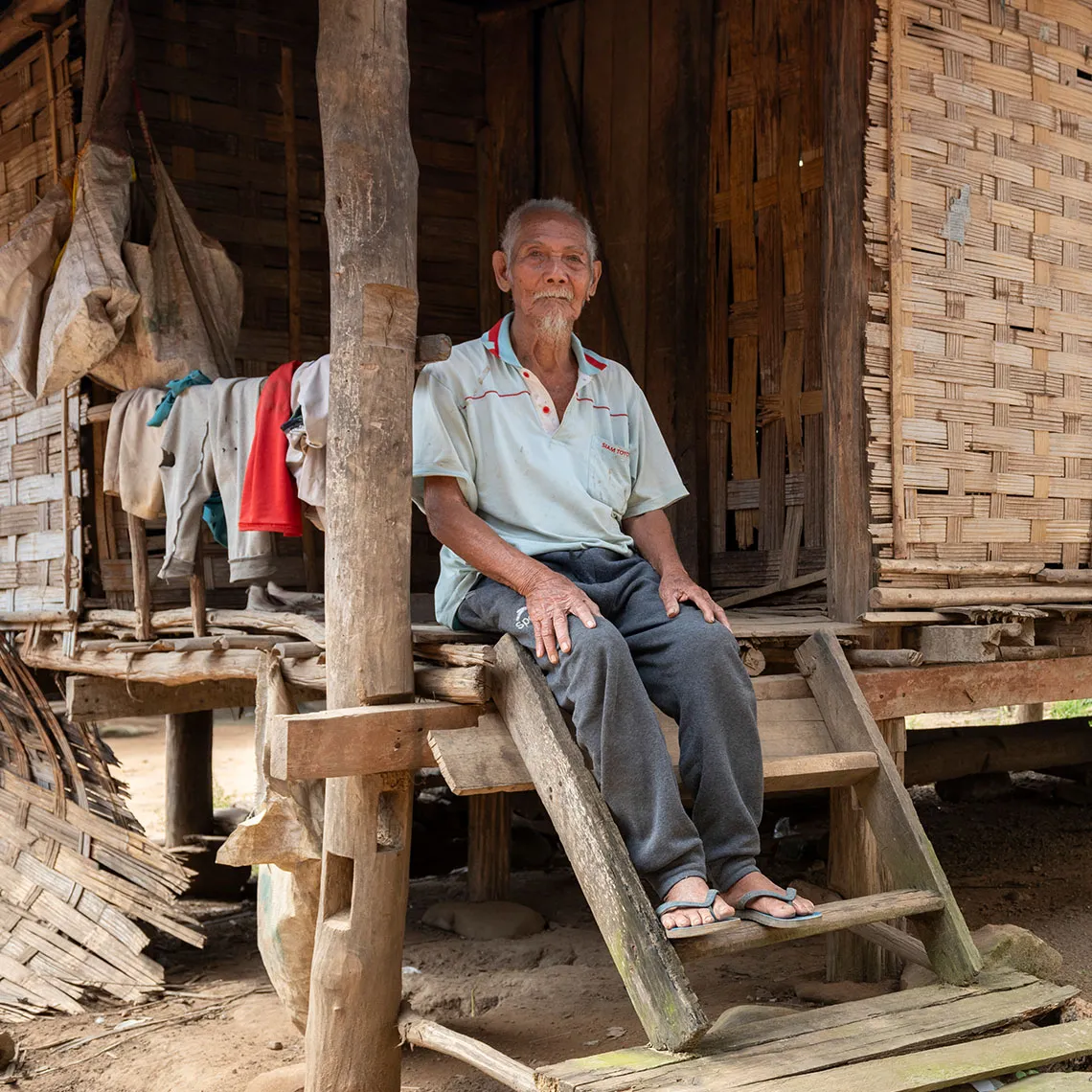 Man sitting on porch