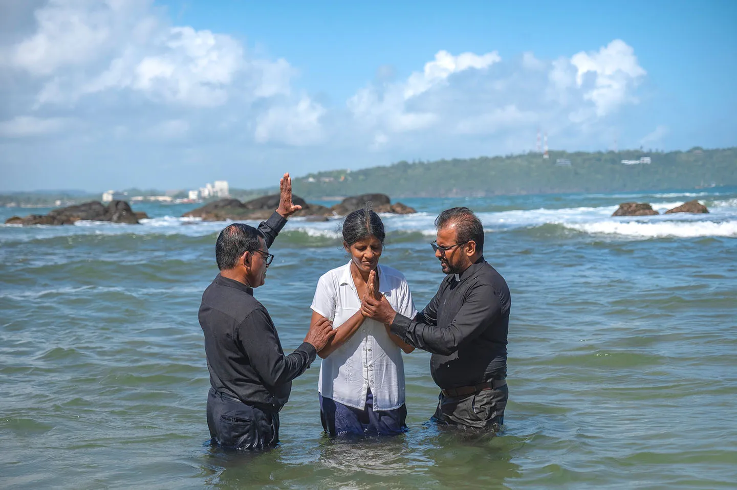 Baptism in waves