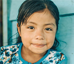 Displaced girl from Mexico.