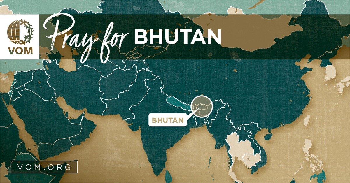 Map of Bhutan's location