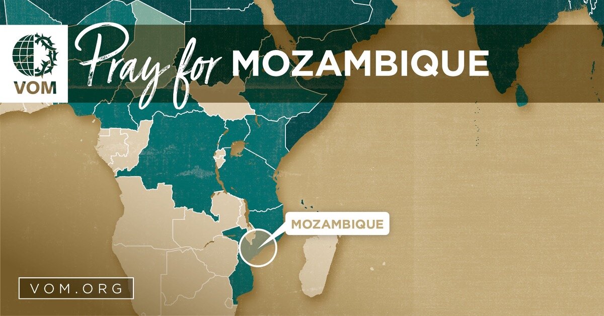 Map of Mozambique's location