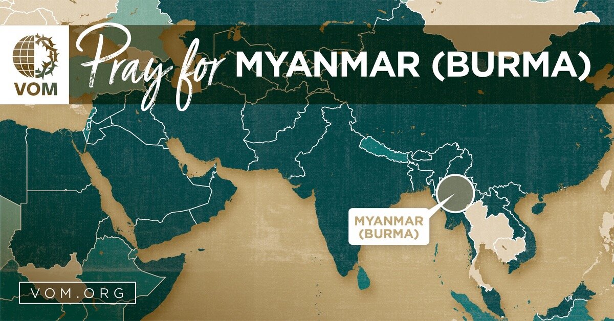 Map of Myanmar (Burma)'s location