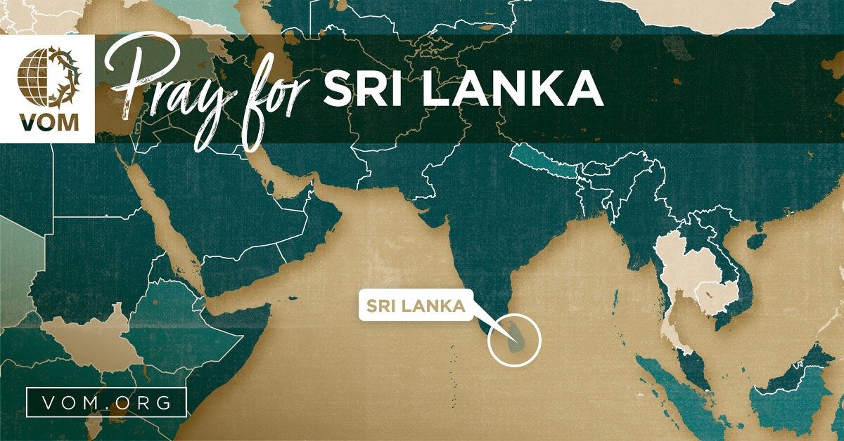 Map of Sri Lanka's location
