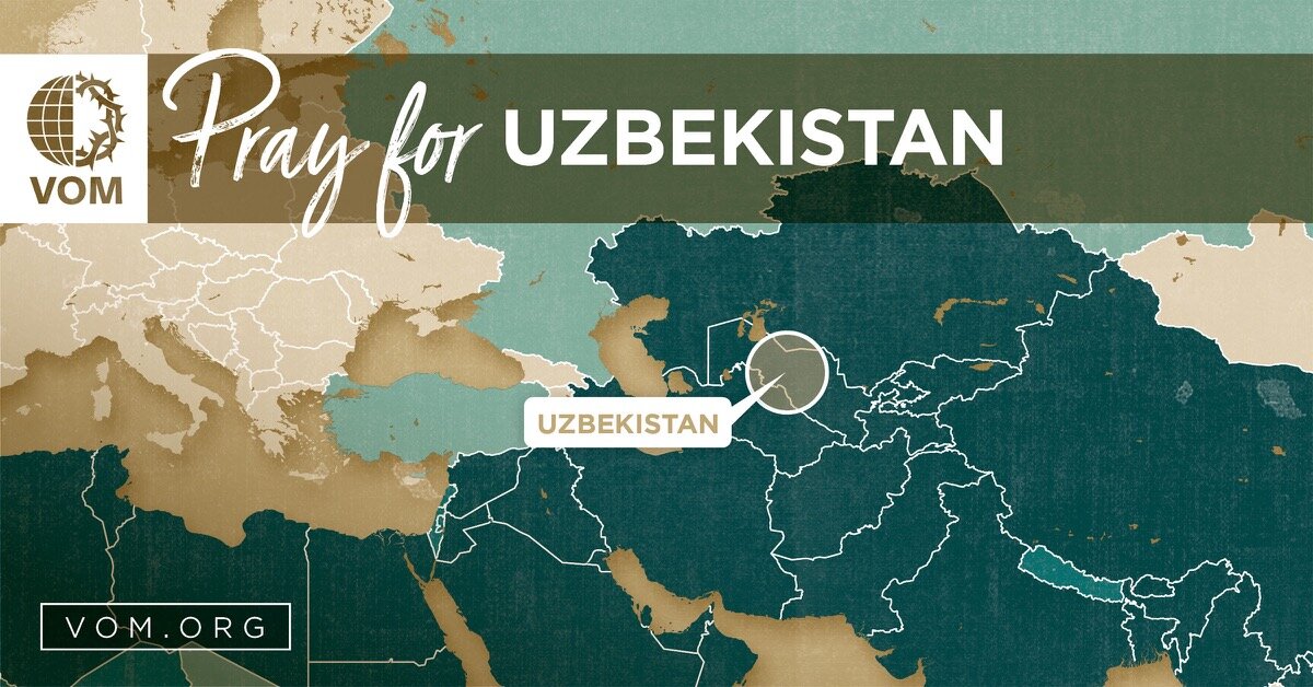 Map of Uzbekistan's location