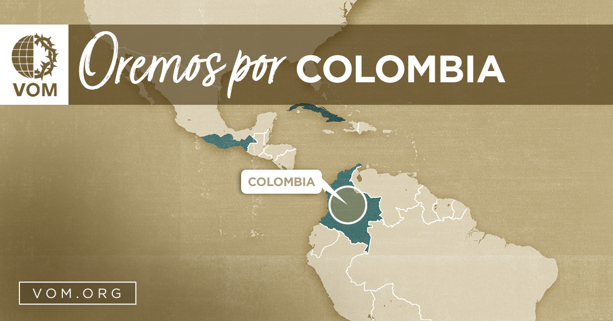Map of Colombia's location