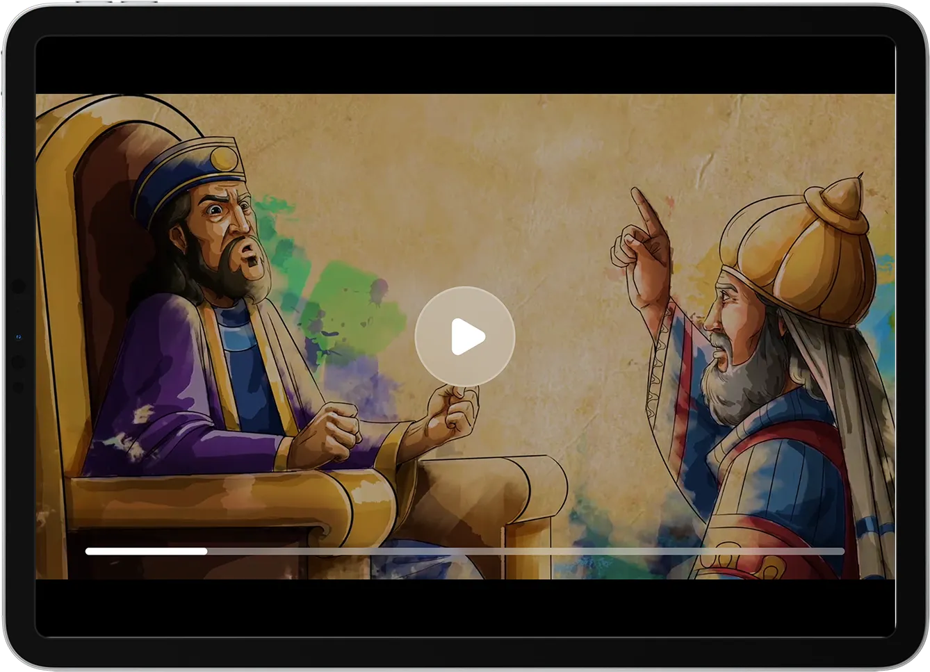 VOM Kids app shown on a tablet