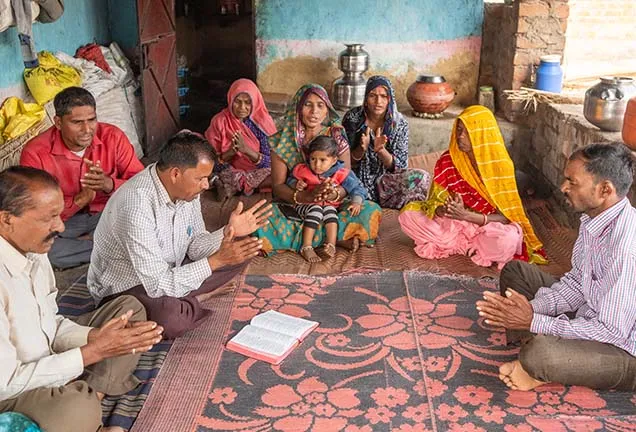 Group praying