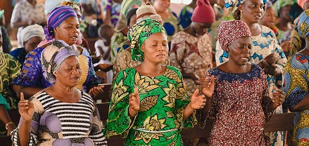 Group of people praying