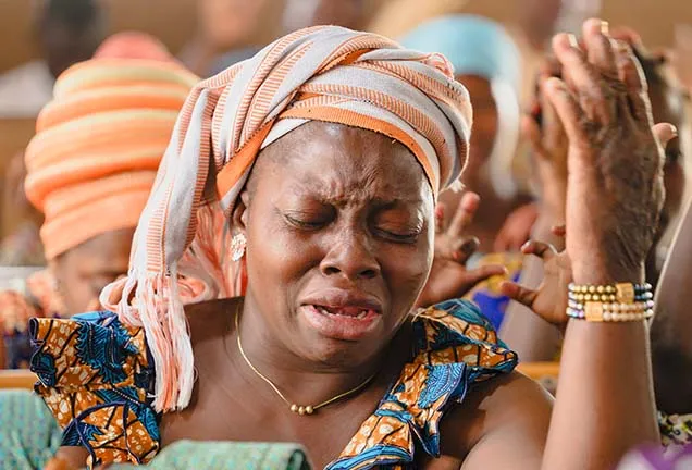 Woman praying