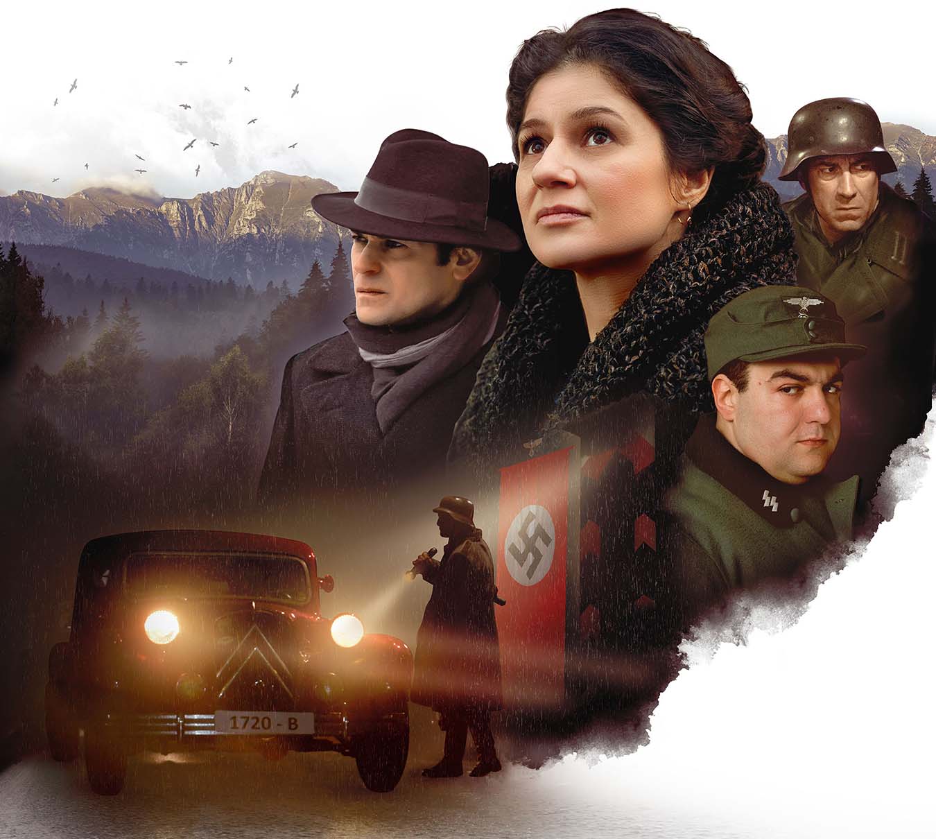 Sabina movie poster with collage of faces from movie