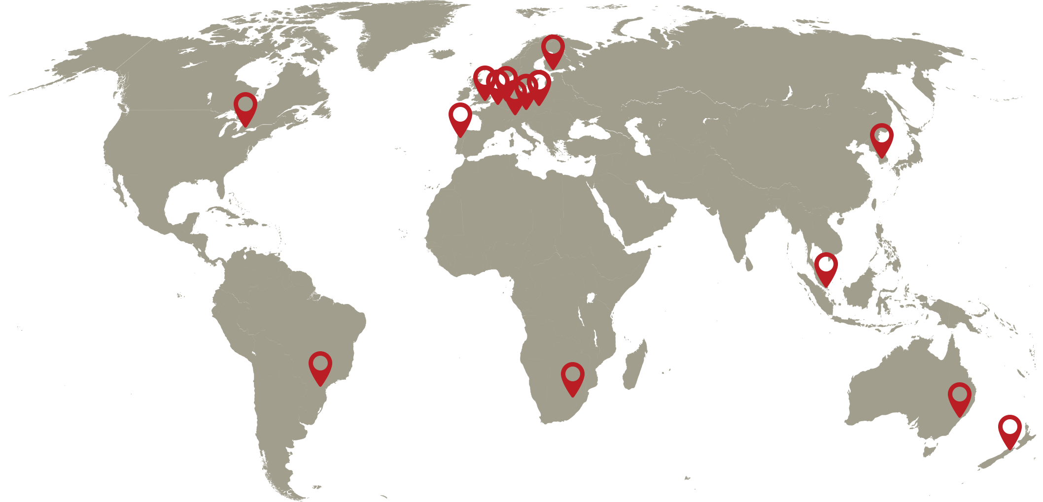 World Map of VOM Offices