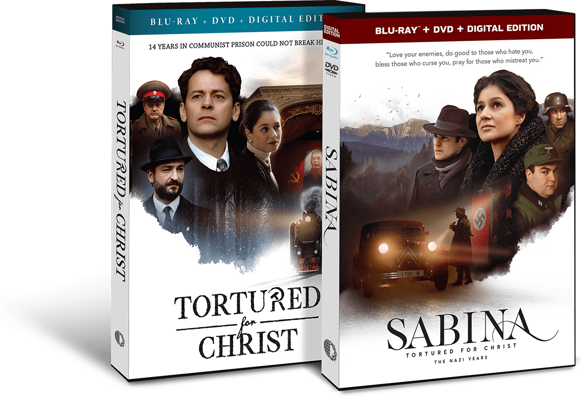 DVD Covers of Tortured for Christ and Sabina