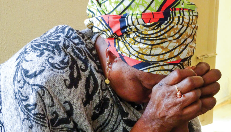 A woman praying